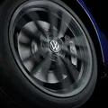 Produktbild: Volkswagen 000071213D Nabenkappe für LM-Felge, dynamisch, mit stehendem Logo im Fahrbetrieb, Schwarz