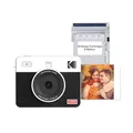 Produktbild: KODAK Mini Shot 3 Retro 4PASS 2-in-1 Sofortbildkamera und Fotodrucker (7,6x7,6cm) + 8 Blatts, Weiß