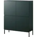 Produktbild: Bemmi Highboard 4-türig 100 cm, Dunkelgrün mit Metallbeinen - Selsey