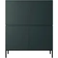 Produktbild: Selsey Highboard, Dunkelgrün, Holzwerkstoff, 100x122x35 cm, Wohnzimmer, Kommoden & Sideboards, Highboards