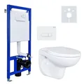 Produktbild: Komplett Set WC Vorwandelement Spülkasten Hänge WC, Betätigungsplatte, Softclose