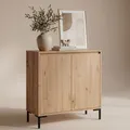 Produktbild: Newroom Kommode Wildeiche Artisan Eiche Sideboard Modern Vintage - 81x87x40 cm (BxHxT) - Highboard Anrichte - [Savage.one] Wohnzimmer Schlafzimmer Flur Esszimmer