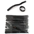 Produktbild: 10 Kabelbinder Klettband 20x2 cm schwarz Klett Kabelbinder Klettbinder Adam Hall