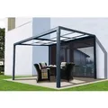 Produktbild: Floraworld Terrassenüberdachung Air 2 Aluminium Anthrazit 392 cm x 305 cm