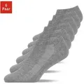 Produktbild: SNOCKS Sneakersocken kurze Socken für Herren & Damen (6-Paar) aus Bio-Baumwolle, für jeden Schuh und Anlass grau 35-38
