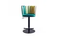 Produktbild: KAWOLA Barhocker JADA höhenverstellbar und drehbar, Barhocker Design mit Samtbezug und Rückenlehne, Moderner Thekenhocker für die Küche und Bar, Ergonomisch und verstellbar bis 109cm