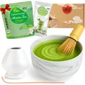 Produktbild: Matcha Set mit BIO Matcha Tee Pulver | Teeschale, Matchabesen & Halter | Gurei