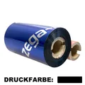 Produktbild: Thermotransfer Farbband 57 mm x 74 m zega blue (Wachs) für Zebra TLP2824 Plus