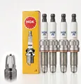 Produktbild: 4x NGK ZKBR7A-HTU 3-Elektroden Zündkerze Ersetzt Bosch 0242140560 für BMW E60 E6