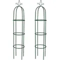 Produktbild: vidaXL Ranktürme, Dunkelgrün, Metall, 38x190x38 cm, Gartenzubehör, Gartendeko