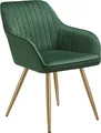Produktbild: tectake® Esszimmerstuhl Marilyn gepolstert, in Samtoptik, gesteppt 58 x 62 x 82 cm