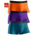 Produktbild: Hipster H.I.S, Herren, Gr. 6L, 3 Stk., bunt (orange, lila, petrol), Jersey, Obermaterial: 95% Baumwolle, 5% Elasthan, unifarben, körpernah, Unterhosen, knapp sitzende Boxershorts aus Baumwollmischung