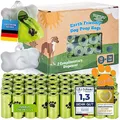 Produktbild: BI0 Hundekotbeutel mit Spender Kompostierbare Kotbeutel für Hunde mit Hundekotbeutelspender 100% Biologisch abbaubare Hundebeutel mit Leinen Halter (750 Beutel: 50 Rollen + 2 Spender)