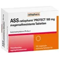 Produktbild: ASS-ratiopharm PROTECT 100 mg magensaftresistente Tabletten