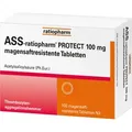 Produktbild: ASS-ratiopharm PROTECT 100 mg magensaftresistente Tabletten 100 St