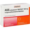 Produktbild: ASS-ratiopharm PROTECT 100 mg magensaftr.Tabletten 100 St. PZN 15577596