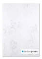 Produktbild: ® 50 Blatt Marmorpapier grau 200g A4 - Beidseitig Marmorierter Karton in hoch...