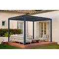 Produktbild: PIANA 3x2,5m selbsttragende bioklimatische Pergola aus grauem Aluminium - Dunkelgrau