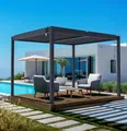 Produktbild: CAZEBOO Bioklimatische Pergola Piana 3x2,5m 8m² Anthrazitgrau Aluminium Freistehend - Pergola Garten mit Verstellbaren Lamellen 110° - Wetterfeste Terrassenüberdachung Stabil Windresistent