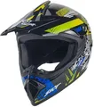 Produktbild: Kinder Crosshelm Hot-Shot AHP – Motorradhelm für Kinder, ABS-Schale, robuster Kinderhelm für Downhill, Quad und Motocross, Blau, Größe XS, 51 – 52 cm