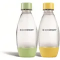 Produktbild: Sodastream Flasche Kunststoff 0,5 L Fuse DWS gelb grün 2 Stück Trinkflasche