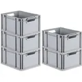Produktbild: PROREGAL SparSet 5x Eurobox NextGen Economy, Griffe offen, HxBxT 22x30x40cm, 20 Liter, Eurobehälter, Box, Transportbehälter