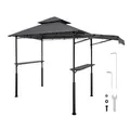 Produktbild: VEVOR Grillpavillon 243x150x250cm BBQ-Gazebo verstärkten Stützbeine u. Markise