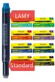 Produktbild: 40x kompatible LAMY Patronen bunt auch für Pelikan Stabilo etc. Universal Tin...