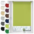 Produktbild: Verdunkelungsrollo Klemmfix ohne Bohren 40cm x 130cm Olivgrün Verdunklungsrollo Fensterrollo Rollo Seitenzugrollo Klemmrollo für Fenster & Tür
