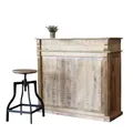 Produktbild: Bar-Theke BISTROT massiv edles Mangoholz Vintage-Design Hausbar Tresen Buffet