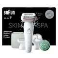 Produktbild: Braun Silk-épil 9 SkinSpa All-in-One Set, Epilierer Damen / Haarentferner für langanhaltende Haarentfernung, Ladyshaverer, Rasieraufsatz, Massageaufsatz, 9-080, Weiß/Rosa