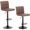 Produktbild: WOLTU Barhocker 2er Set Barstuhl Tresenhocker Bistrohocker Designer Hocker mit Rückenlehne, Kunstleder in Antiklederoptik höhenverstellbar drehbar