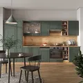Produktbild: Vicco - Küchenzeile Fame-line, Grün-gold Landhaus/goldkraft Eiche, 355 Cm , Ap Eiche