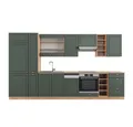 Produktbild: Vicco Küchenzeile Fame-Line, Grün-Gold Landhaus/Goldkraft Eiche/Goldkraft Eiche, 355...