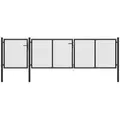 Produktbild: Gartentor Stahl 400 X 100 Cm Anthrazit - Vidaxl