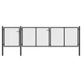 Produktbild: Gartentor Stahl 400x100 Cm Anthrazit Schlüssel Zauntor