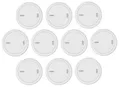 Produktbild: ABUS Rauchmelder PREFIRA 10 - mit 10-Jahres-Batterie - 10er Set Rauchmelder (zertifizierter Rauchwarnmelder mit großer Prüftaste & Fehlalarm-Schutz)