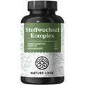Produktbild: NATURE LOVE® Stoffwechsel Komplex – 120 Kapseln – Grünteeextrakt, Zink, Chrom, Vit B6 & Cholin