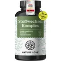 Produktbild: NATURE LOVE® Stoffwechsel Komplex – 120 Kapseln – Grünteeextrakt, Zink, Chrom