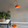 Produktbild: Moderne Stehlampe aus Orange Metall mit Beweglichem Kopfteil, E27-Sockel, Moderne Stehlampe für Wohnzimmer oder Schlafzimmer