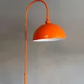 Produktbild: bamyum Gorkiede Metall, Moderne, Stehlampe Wohnzimmer, Schlafzimmer, Kinderzimmer mit E27 Fassung, 30 cm Breit, verstellbarer Lampenschirm, Stehleuchte, Orange