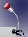 Produktbild: Trango 2989-012 LED Klemmleuchte *EASY* Tischlampe I Leseleuchte I Clip Lampe mit rotem Glas Lampenschirm, Klemmspot I Nachtlicht I Schreibtischlampe inkl. 1x GU10 3000K warmweiß LED Leuchtmittel