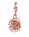 Produktbild: Nenalina Charm Anhänger Rose 925 Sterling Silber – Clasp Charm Damen mit Karabinerhaken – Handgefertigt, kompatibel mit Charm Club & Thomas Sabo