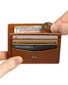 Produktbild: Gentlemen's Kartenetui - Kreditkartenetui mit Münzfach & RFID Schutz - Slim Wallet Herren, Slim Wallet Herren mit Scheinfach und AirTag-Fach