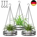 Produktbild: Bomclap Hängende Pflanzgefäße aus Metall,3er Set Pflanzenaufhänger Blumenampel I