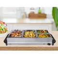 Produktbild: Tristar - Elektro 2in1 Buffetwärmer & Wärmeplatte - Edelstahl Chafing Dish, 2x 2,4+2x 1ltr