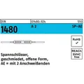 Produktbild: Spannschloss DIN 1480 offen m.2Anschweissenden SP-AE M 16 A 2 Ohne Oberflächenangabe (014809240160000)