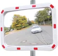 Produktbild: TRUTZHOLM Verkehrsspiegel eckig Weitwinkelfunktion 40x60cm Sicherheitsspiegel Straßenspiegel