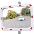 Produktbild: Verkehrsspiegel rechteckig 60x40cm mit Reflektoren wetterbeständig unzerbrechlich inkl. Halterung