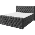 Produktbild: Boxspringbett - dunkelgrau - H3 - 180x200 cm